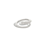 Open spiral wrap ring in silver