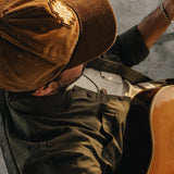 Howler Bros H Bolt Motif snapback in Tan Corduroy, worn