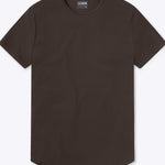 AO Curve Hem Tee in Truffle, front