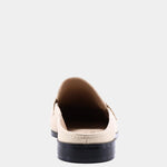 Tuscany penny loafer mule in gold, back view