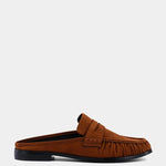Shu Shop Tuscany Penny Loafer Mule in Tan Suede