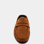 Shu Shop Tuscany Penny Loafer Mule in Tan Suede