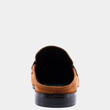 Shu Shop Tuscany Penny Loafer Mule in Tan Suede