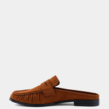 Shu Shop Tuscany Penny Loafer Mule in Tan Suede