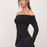 Lakeside Off Shoulder Knit Sweater