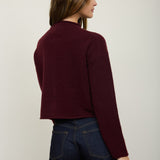 Clover Mock Neck Knit Cardigan