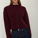 Clover Mock Neck Knit Cardigan