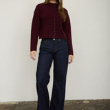 Clover Mock Neck Knit Cardigan