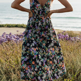 Enchant Me Midi Dress in Midnight - MTT Collective