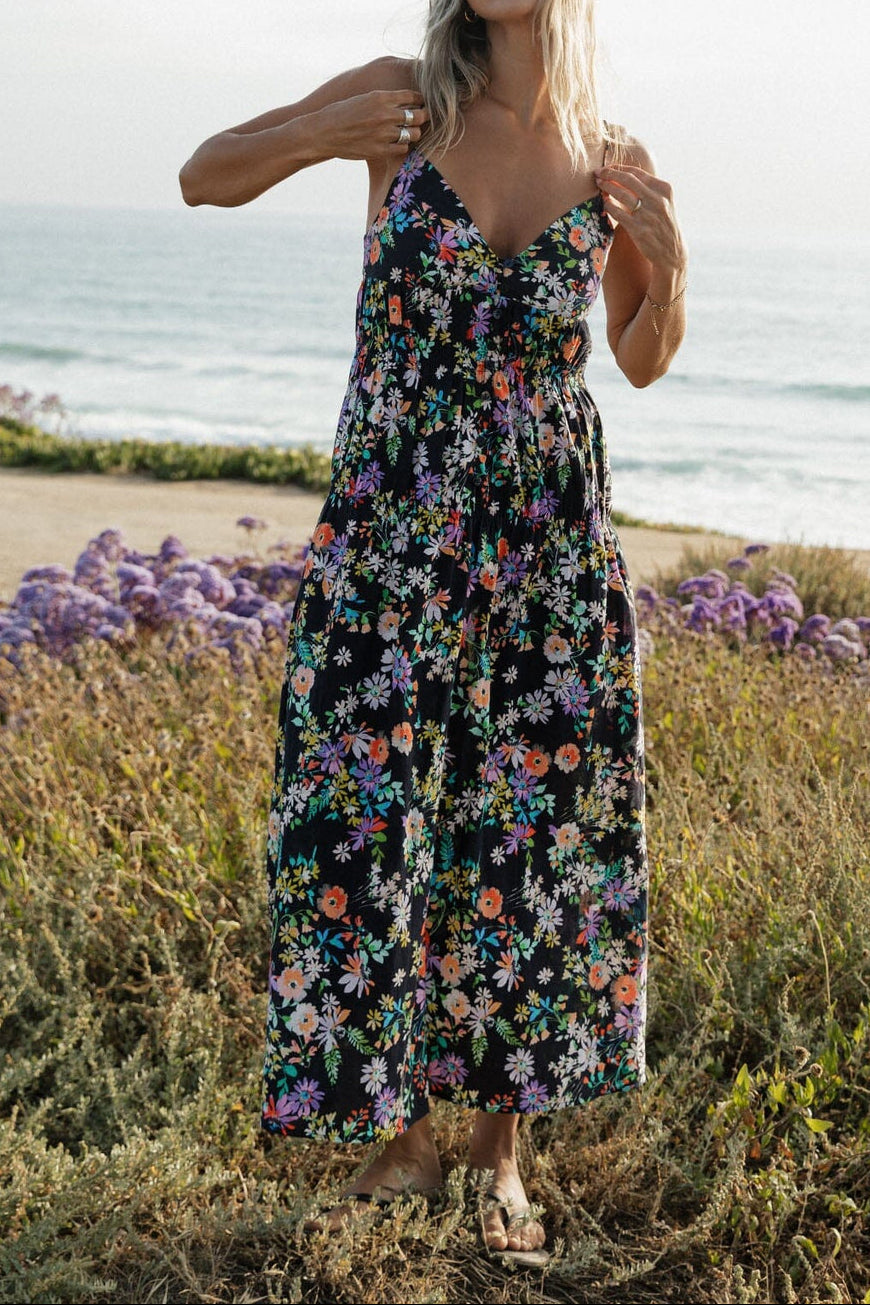 Enchant Me Midi Dress in Midnight - MTT Collective