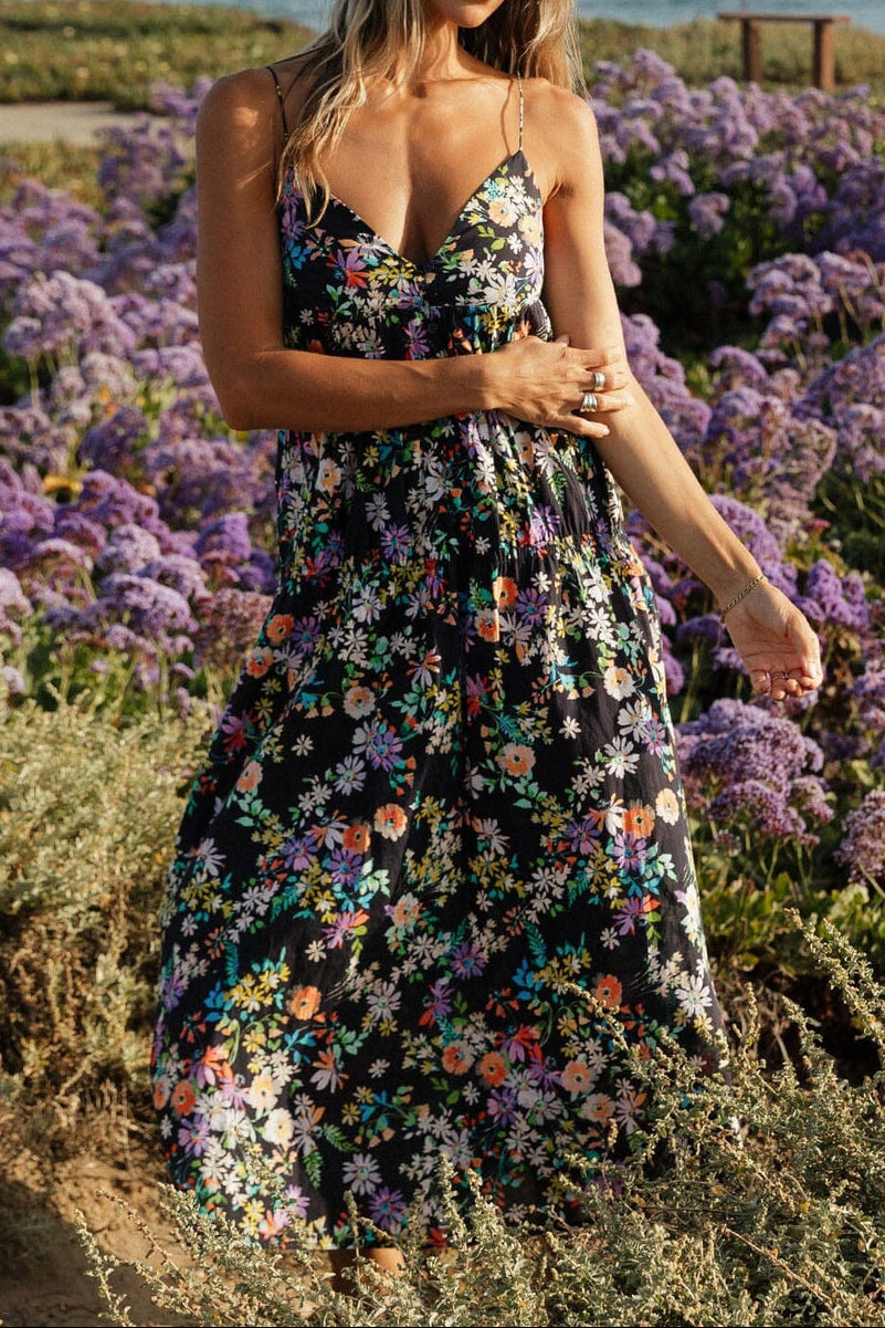Enchant Me Midi Dress in Midnight - MTT Collective