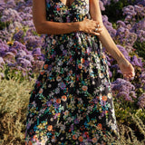 Enchant Me Midi Dress in Midnight - MTT Collective