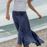 Sea Bound Skirt in Slate Blue - MTT Collective