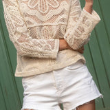 Lani Crochet Top in Natural - MTT Collective