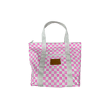 Checker Water Resistant Tyvek Shoulder Tote
