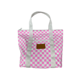 Checker Water Resistant Tyvek Shoulder Tote