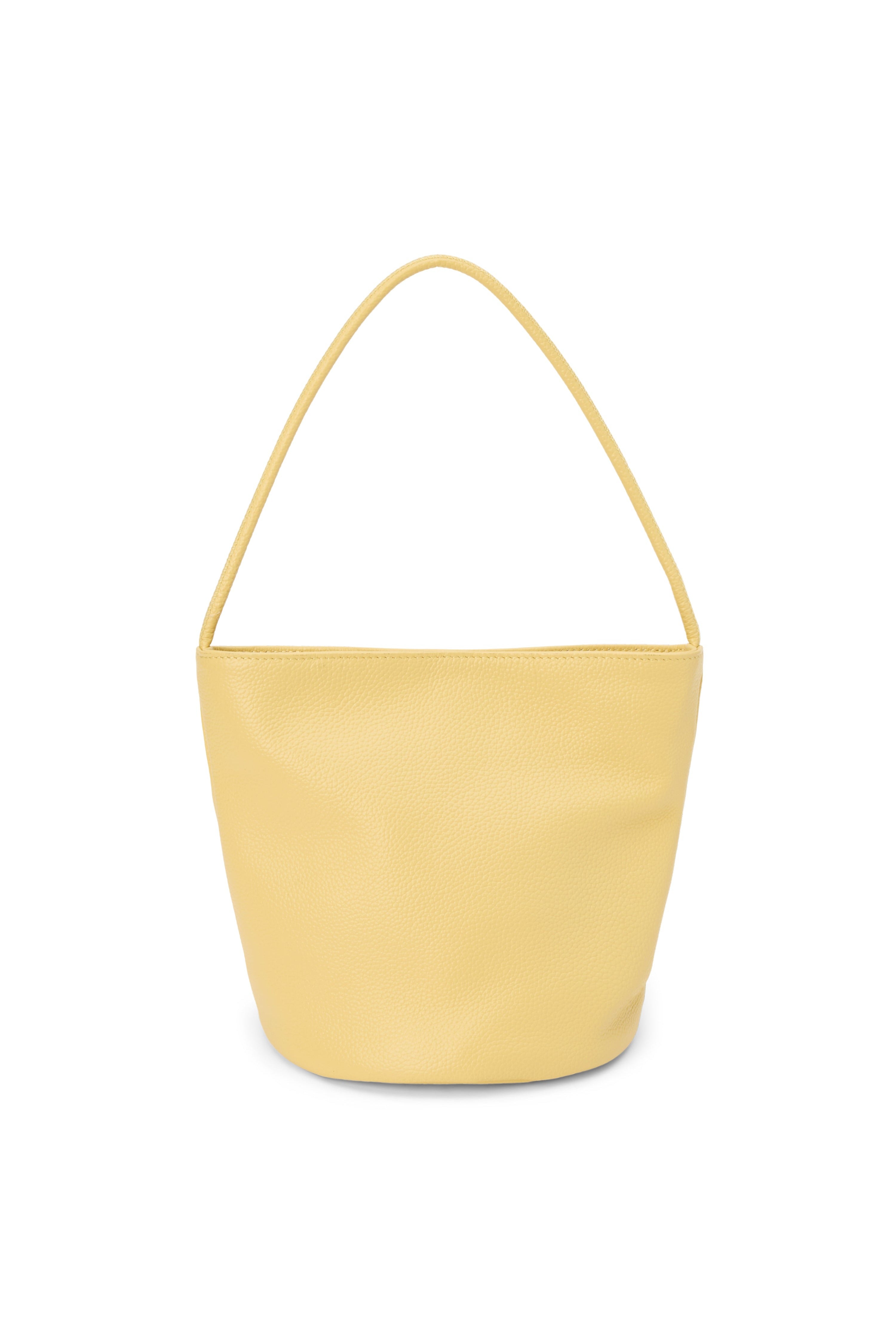 Matisse Vancouver Bucket Bag in butter yellow leather, front view