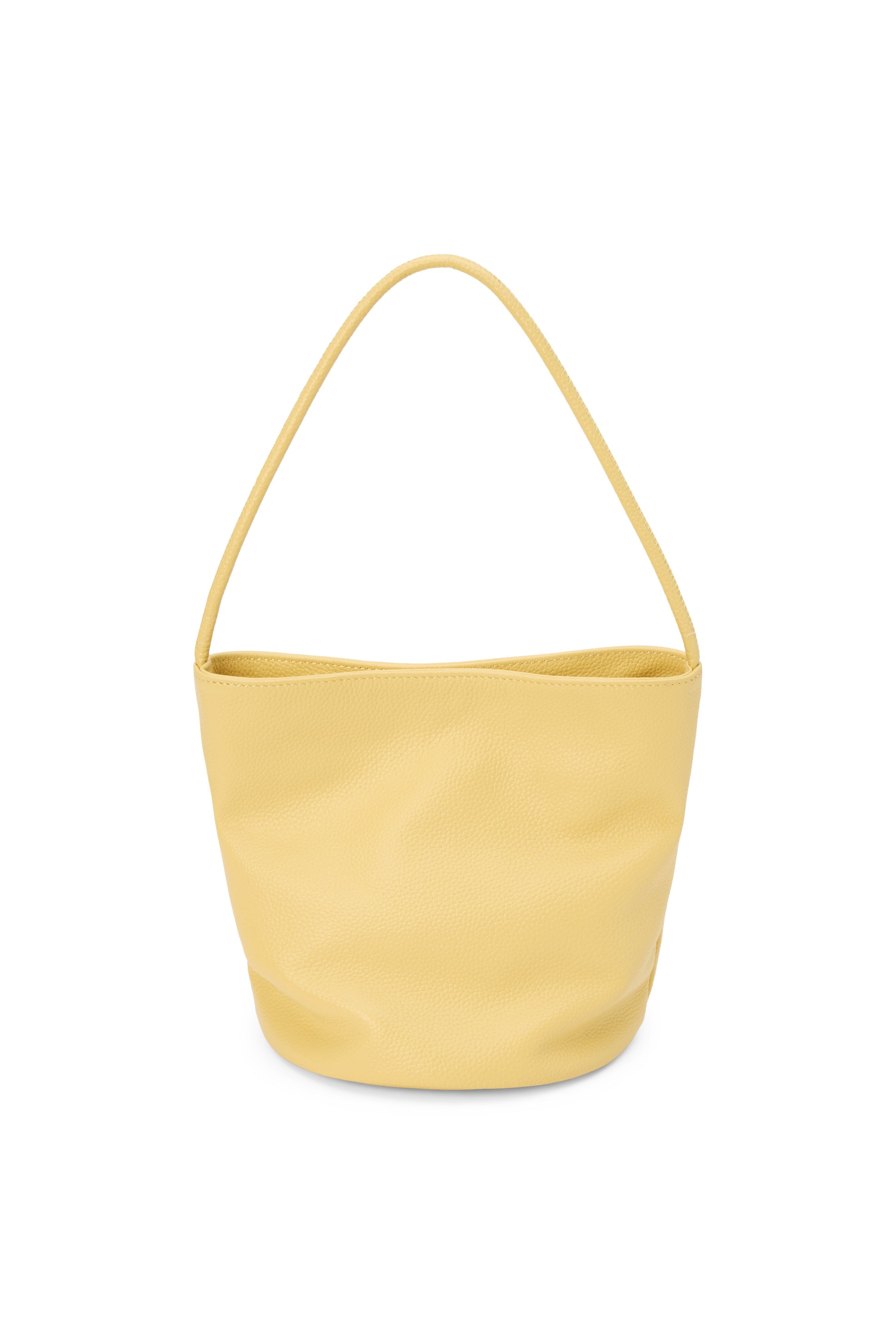Matisse Vancouver Bucket Bag in butter yellow leather, back view