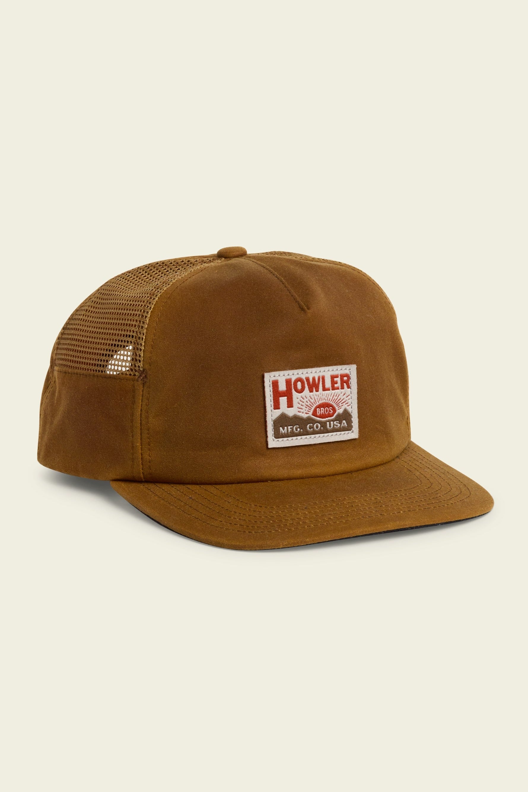 Howler Bros HB Mfg. Co. snapback in Waxed Canvas, front