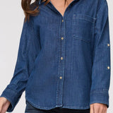 Performance Denim Lite Relaxed Button Down