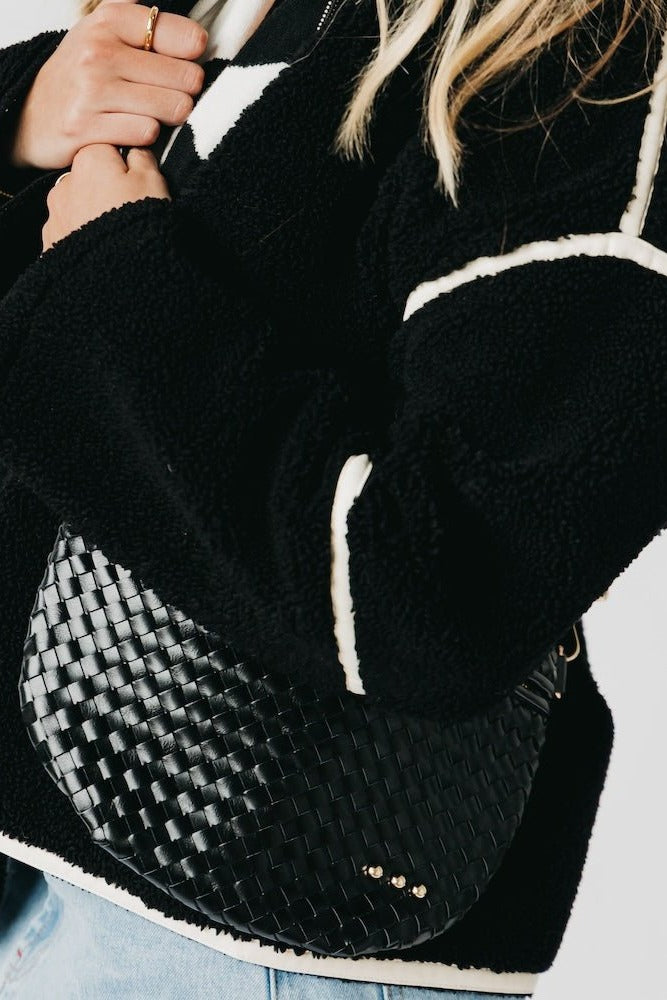 Westlyn Woven Bum Bag in Black