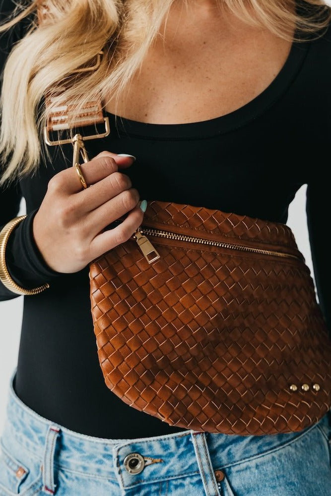 Westlyn Woven Bum Bag in Brown