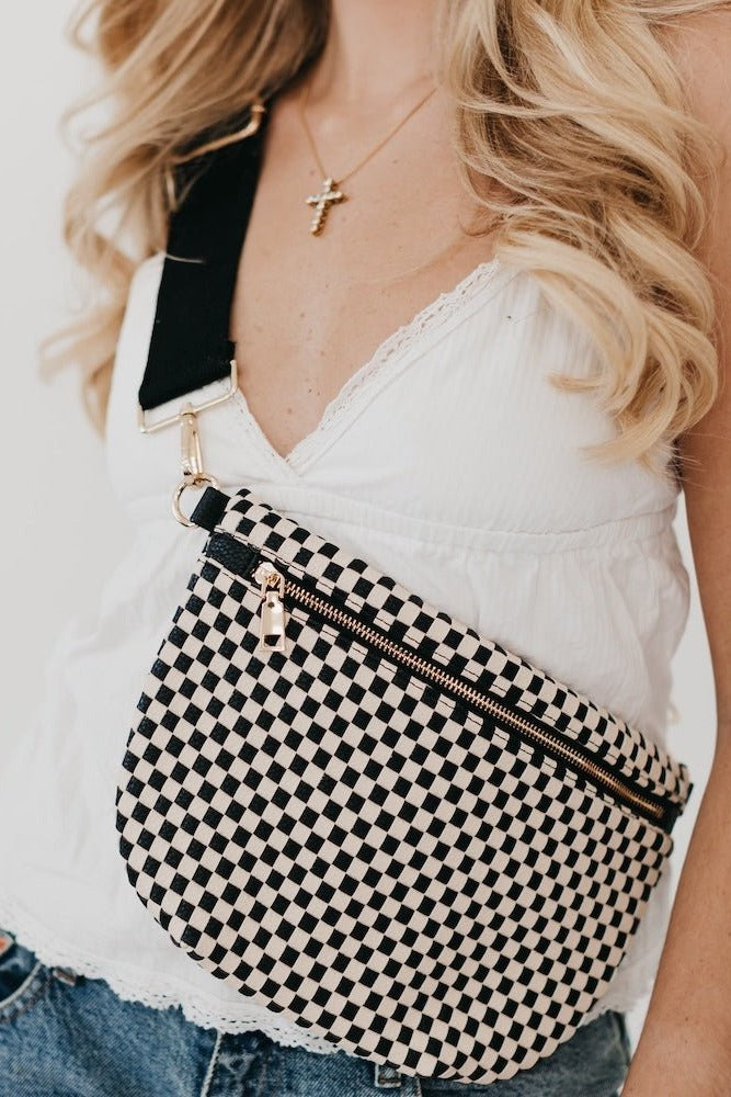 Westlyn Woven Bum Bag in Brown