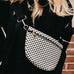 Westlyn Woven Bum Bag in Checkered Black