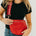 Westlyn Woven Bum Bag in Cherry Red