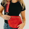 Westlyn Woven Bum Bag in Cherry Red