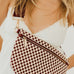 Westlyn Woven Bum Bag in Checkered Burgundy