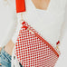 Westlyn Woven Bum Bag in Checkered Cherry