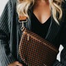 Westlyn Woven Bum Bag in Checkered Coffee