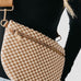 Westlyn Woven Bum Bag in Checkered Tan