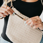 Westlyn Woven Bum Bag in Cream