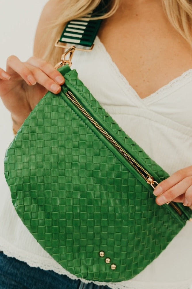 Westlyn Woven Bum Bag in Emerald