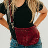 Westlyn Woven Bum Bag in Sangria Red