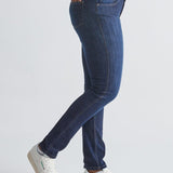 Women's Dark Wash Slim Straight Stretch Jeans