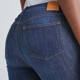 Women's Dark Wash Slim Straight Stretch Jeans