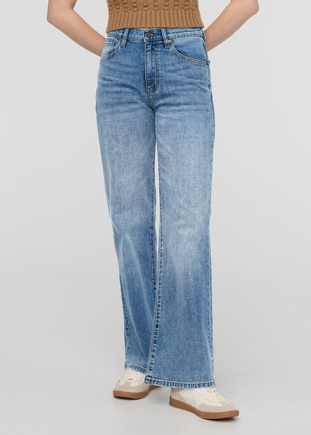 Midweight Performance Denim Wide Leg Jeans - MTT Collective