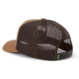 Seager Wilson Waxed Canvas Snapback in Tan, side and mesh back