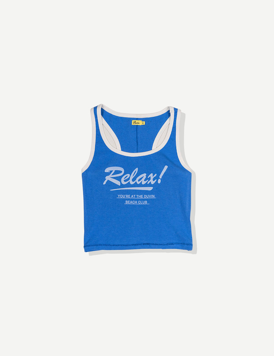 Relax Ribbed Graphic Tank - Blue - MTT Collective
