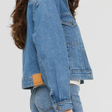 Mid-Weight Denim Pleated Jacket