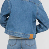 Mid-Weight Denim Pleated Jacket