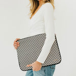 Walker Woven Laptop Sleeve - Checkered Black