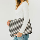 Walker Woven Laptop Sleeve - Checkered Black