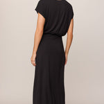 Anika Jersey Midi Dress in Black, back