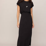 Anika Jersey Midi Dress in Black, front