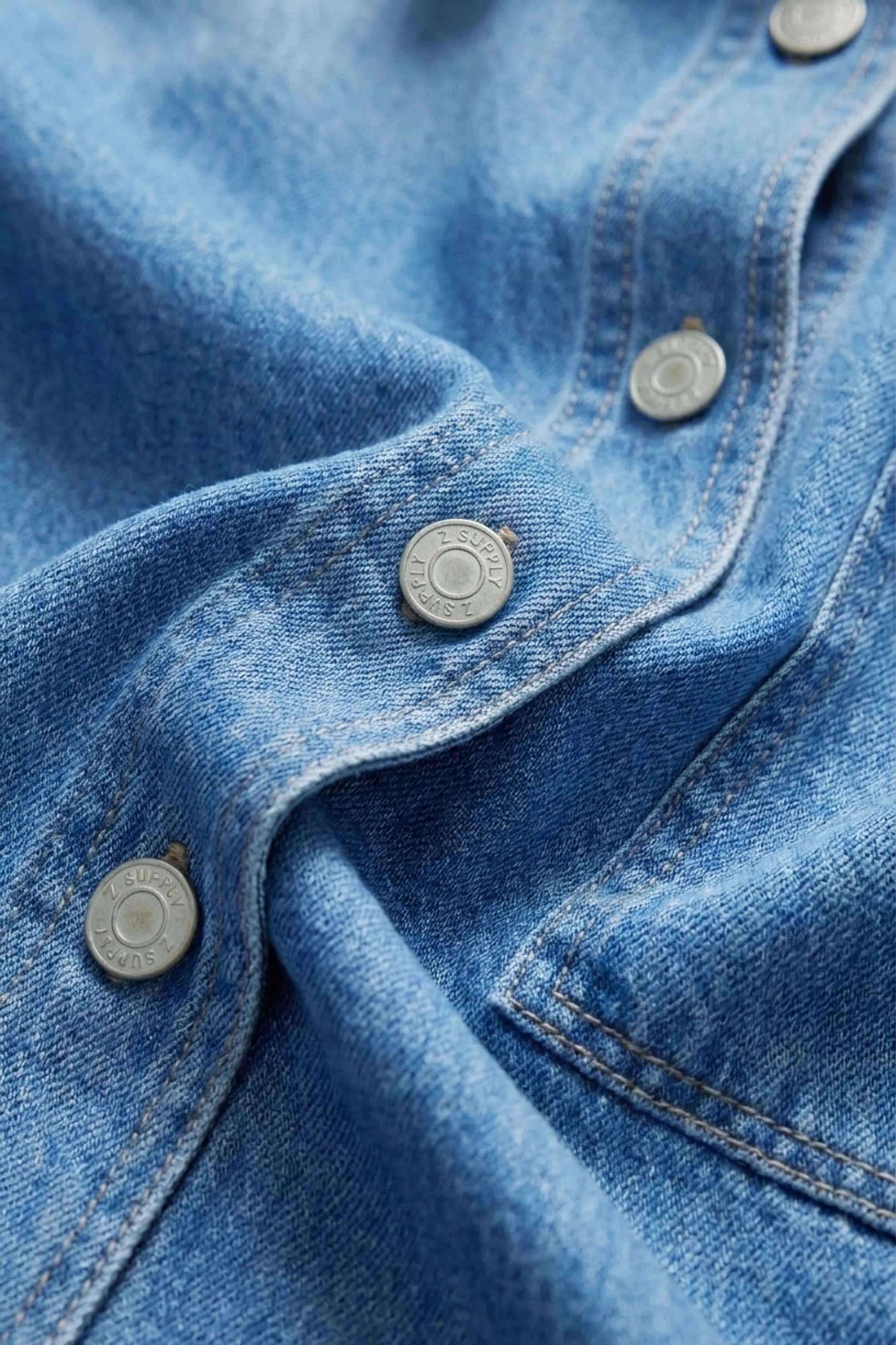 Erin Denim Jacket in Dreamstate, denim fabric detail