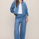 Erin Denim Jacket in Dreamstate, front and back
